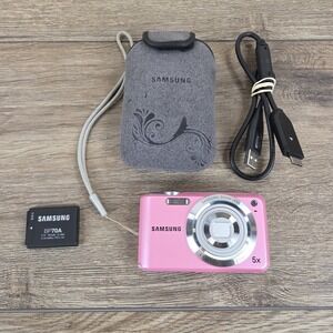 Samsung ES67 10.2MP Pink Digital Camera Tested Working w/ Charger & Battery